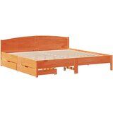  Okvir kreveta bez madraca voštano smeđi 200x200 cm od borovine | shoptok.hr