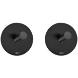 Zack Kupaonska kukica za ručnik Duplo (2 Kom., Okrugli oblik, Crne boje, Mat) | shoptok.hr