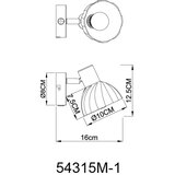 Globo 54315M-1 - zidna spot svetiljka zachery 1xE14/40W/230V zlatna | Eponuda.com