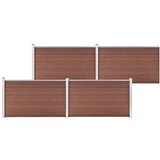 vidaXL Vrtna ograja WPC 699x106 cm rjava Cene