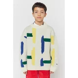 Bobo Choses Otroški pulover s primesjo volne bež barva