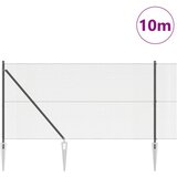  Set stupova za ograde Set od 2 Siva Čelik obložen prahom 10 x 1 m | shoptok.hr