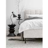 Miuform Kremno bela oblazinjena zakonska postelja z letvenim dnom 180x200 cm Eve – | Shoptok.si