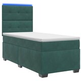 vidaXL Boxspring krevet s madracem Tamnozelena 80 x 200 cm Baršun - Tamnozelena 80 x 200 cm Prošiveno gumbima Cijene
