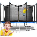 Neo-Sport vrtni trampolin 374 cm (12 ft) s unutarnjom mrežom i ljestvama, plavi | shoptok.hr
