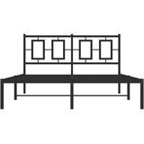 Metalni okvir za krevet s uzglavljem crni 140x200 cm | shoptok.hr