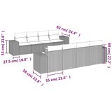  9-dijelni set vrtnih sofa s jastucima bež od poliratana | shoptok.hr