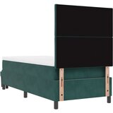  Postelja z vzmetnico z vzmetnico Temno zelena 90 x 190 cm Žamet, (5000126307) | Shoptok.si