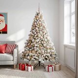  Umjetno božićno drvce s kuglicama 180 cm 300 LED lampica - Zelena i bijela 180 cm s LED-ima i ružičastim lopticama Cijene