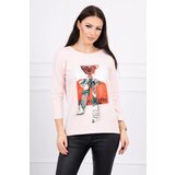 Kesi Blouse with 3D graphics Remarkable powder pink Cijene
