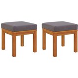  Vrtni stolčki z blazinami 2 kosa 40x40x42 cm trden akacijev les, (20665790) | Shoptok.si