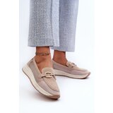 Kesi Women's suede loafers D&A Beige | Shoptok.si