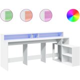 Radni stol LED bijeli 200 x 104 x 91 cm od konstruiranog drva | Eponuda.ba