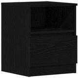 vidaXL Noćni ormarić Set od 2 Crni hrast Drvo 40x40x50 cm Noćni stolić | shoptok.hr