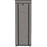 Ormarić za cipele s pokrovom od tkanine 57 x 29 x 162 cm sivi | Eponuda.com