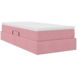 Krevet s madracem i skladištem Ružičasta 90 x 190 cm Baršun | shoptok.hr