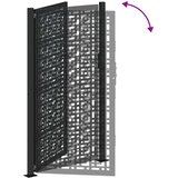  Vrtna vrata crna 105x180 cm dizajn čeličnog križa | shoptok.hr