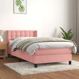 Box spring krevet s madracem ružičasti 90x200 cm baršunasti Cijene