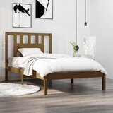 Furnova Posteljni okvir medeno rjav iz trdne borovine 100x200 cm, (21941821) Cene
