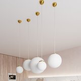 Nice Lamps Viseća svjetiljka u zlatnoj boji sa staklenim sjenilom ø 20 cm Cezab – | shoptok.hr