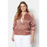 Trendyol Curve Plus Size Jacket - Pink - Relaxed fit