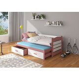 ADRK Otroka postelja TIARRO z vzmetnicama 97 cm - ROZA-BELA | Shoptok.si