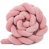 Puffi Enojna obroba za otroško posteljo PLIŠ ROZA 70 cm Cene