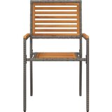  Vanjske Stolice 4 pcs Siva smeđa | shoptok.hr