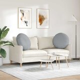  Jastučići za sjedenje 2 pcs Svijetlo siva Ø60 x 21 cm tkanina | Eponuda.com