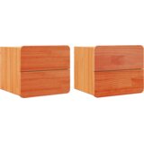  Nočna omarica 2 pcs Rjava 39 x 34 x 33 cm Trdna borovina, (5000161313) | Shoptok.si