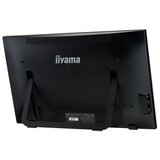 Iiyama Monitor 24" PCAP 10P Touch Screen, 1920x1080, VA panel, Flat Bezel Free Glass Front, DVI, HDMI, Displayport, 215cd/m2 (with touch), USB 2.0-Hub (2xOut), 3000:1 Contrast, 6ms, Built-in Webcam &amp; Microphone - T2435MSC-B2 | Shoptok.si
