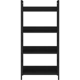 Police za knjige s 4 razine crne 60 x 27,6 x 124,5 cm drvene | shoptok.hr