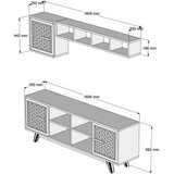 Hanah home tv komoda aila - orah, žuta | Eponuda.com