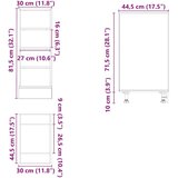 vidaXL Spodnja omarica sonoma hrast 30x44,5x81,5 cm iverna plošča | Shoptok.si