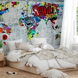  Foto tapeta - Map - Graffiti 200x140 Standard | shoptok.hr