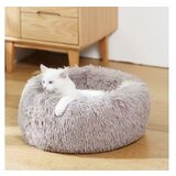 PETMATES Okrugli ležaj u obliku krofne za mačke i pse, veličina L, svetlosiva boja | ePonuda.com