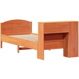 vidaXL Knjižna postelja brez vzmetnice vošč. rjava 100x200 cm borovina | Shoptok.si