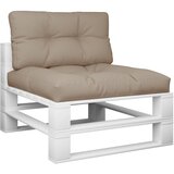  Jastuci za palete 2 kom smeđesivi od tkanine Tupe 70 x 70 x 12 cm | Shoptok.si
