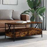 vidaXL Klubska mizica dimljeni hrast 100x51x45 cm inženirski les Cene