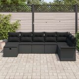 vidaXL 8 Dijelni Vrtni Kauč Set s Jastučićima Crni Poli Ratan | shoptok.hr