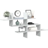 Maison Chic Stenska polica - Viseča Polica bela 124,5x18x60,5 cm inženirski les, (21793866) | Shoptok.si