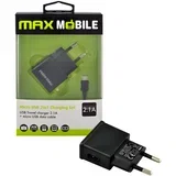 punjač set 2U1 kućni usb+micro data kabel 2,1A