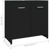 vidaXL Kupaonski ormarić crni 60 x 33 x 61 cm od iverice | shoptok.hr