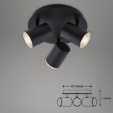 BRILONER 10476229 - Kupatilsko spot svetlo 3xGU10/5W/230V IP44 crno | Eponuda.com