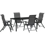 vidaXL 5-dijelni set vrtnih stolova, siva Poli rattan Cijene