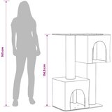 Mačje drvo s sisalnim postoljima za grebanje Krem 114 cm | shoptok.hr
