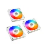 Ventilator za ohišje UNI FAN AL120 RGB PWM 120mm, 3 Pack + kontroler, bel