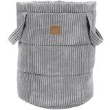 MeowBaby Siva platnena košara za igračke za djecu ø 39x50 cm - | shoptok.hr