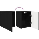 Set TV komoda Zidne 3 pcs Crna Konstruirano drvo | shoptok.hr