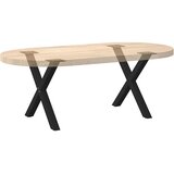  Noge za klub stolić u obliku slova X, 2 kom, crne, 60 x (42-43) cm, čelik | Eponuda.com